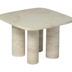 Blomus Sidobord & Avlastningsbord-Volos Sidobord S 52x52 cm Silver Travertine Sidobord 52x52 cm, Travertin