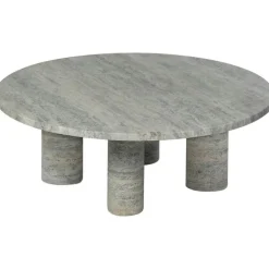 Volos Soffbord Ø75, Travertin