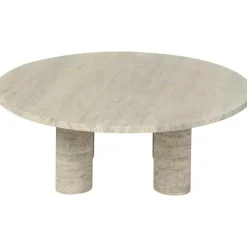 Volos Soffbord Ø75, Travertin