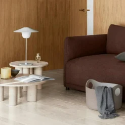 Volos Soffbord Ø75, Travertin