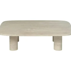 Volos Soffbord 100x70 cm, Travertin