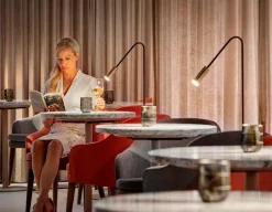 Volta P-3538-W Golvlampa, Svart / Satin Gold