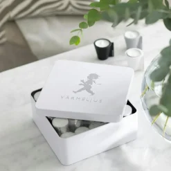 Värmeljuslåda, Svart/Silver