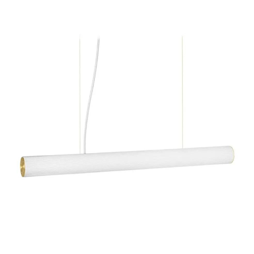 Vuelta Pendellampa 100, Vit / Mässing