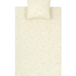 Nobodinoz Påslakan-Wabi Sabi Bäddset 100x140 cm + 45x40 cm, Brown Hoshi Birds