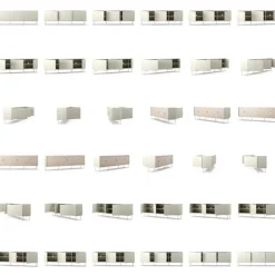 Wave Mediabänk 3D, Antracit / Toppskiva Betsad Ek