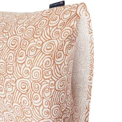 Wave Printed Cotton Sateen Örngott 50x90 cm, Terra