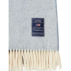 Lexington Plädar & Filtar-Waves Recycled Wool Jacquard Pläd 130x170 cm, Beige/Off-white