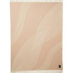 Lexington Plädar & Filtar-Waves Recycled Wool Jacquard Pläd 130x170 cm, Beige/Off-white