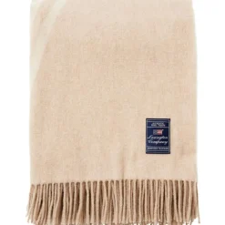 Lexington Plädar & Filtar-Waves Recycled Wool Jacquard Pläd 130x170 cm, Beige/Off-white