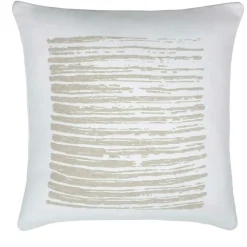 Ethnicraft Utomhuskuddar|Prydnadskuddar & Fodral-White Linear Kudde Utomhus, 45x45 cm