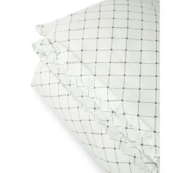 White/Gray Signature Star Sateen Duvet Cover