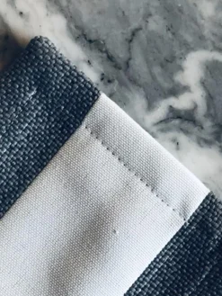 DIYTI Bordstabletter & Glasunderlägg-Wide Stripe Glasunderlägg 10x10 cm 4-pack, Marinblå