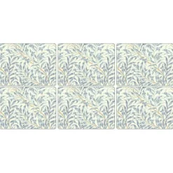 Pimpernel Bordstabletter & Glasunderlägg-Willow Bough Blue Bordstablett 23x30 cm, 6-Pack