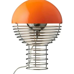 Verpan Bordslampor-Wire Bordslampa 30 cm, Krom / Orange