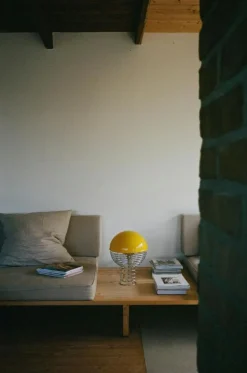 Verpan Bordslampor-Wire Bordslampa 30 cm, Krom / Orange