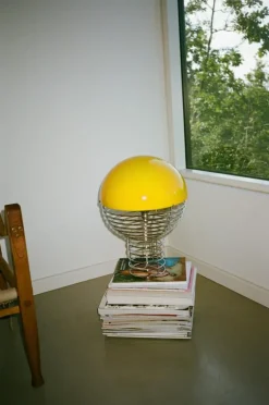 Verpan Bordslampor-Wire Bordslampa 30 cm, Krom / Orange