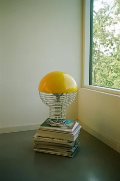 Verpan Bordslampor-Wire Bordslampa 30 cm, Krom / Orange