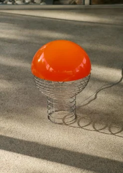 Verpan Bordslampor-Wire Bordslampa 30 cm, Krom / Orange