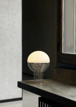 Verpan Bordslampor-Wire Bordslampa 30 cm, Krom / Orange