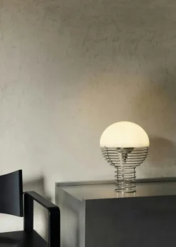 Verpan Bordslampor-Wire Bordslampa 30 cm, Krom / Orange