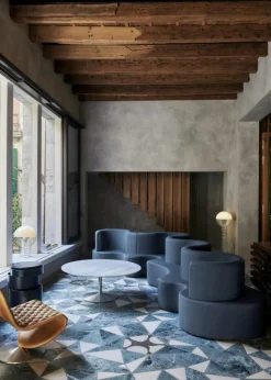 Wire Bordslampa 40 cm, Krom / Orange