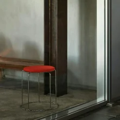 Wire Stool Sittdyna Ø36 cm, Grå