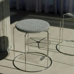 Wire Stool Sittdyna Ø36 cm, Grå