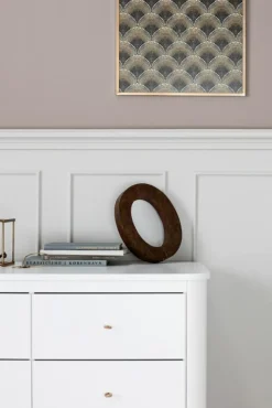 Wood Byrå 6 Lådor, Vit/Ek