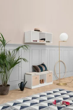 Barn Oliver Furniture Bokställ & Boklådor|Klädförvaring Barn-Wood Hyllenhet 3x2 Horisontal med Bas,