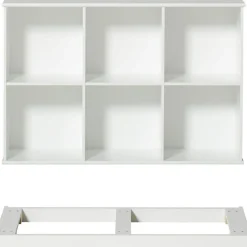 Barn Oliver Furniture Bokställ & Boklådor|Klädförvaring Barn-Wood Hyllenhet 3x2 Horisontal med Bas,