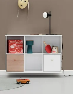 Barn Oliver Furniture Bokställ & Boklådor|Klädförvaring Barn-Wood Hyllenhet 3x2 Horisontal med Stöd,