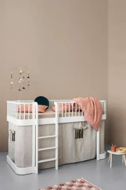 Wood Låg Loftsäng, 90x200cm, Vit