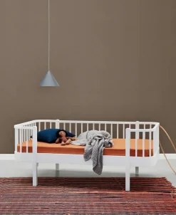 Wood Original Junior Dagbädd, Vit/Ek