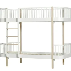 Barn Oliver Furniture Våningssängar|Barnsängar-Wood Original Våningssäng, Vit/Ek