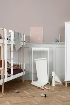 Barn Oliver Furniture Våningssängar|Barnsängar-Wood Original Våningssäng, Vit/Ek