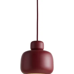 Woud Fönsterlampor|Pendellampor-Stone Pendel Lille Dyb Rød