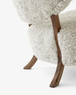 Wulff ATD2 Loungefåtölj + Fotpall, Ek/Sheepskin Moonlight