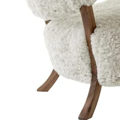 &Tradition Fåtöljer-Wulff ATD2 Loungefåtölj, Valnöt / Sheepskin Moonlight
