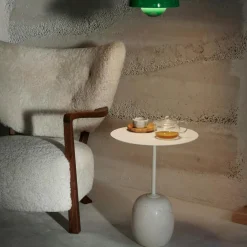 &Tradition Fåtöljer-Wulff ATD2 Loungefåtölj, Valnöt / Sheepskin Moonlight