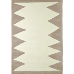 Dusty Deco Ullmattor|Tuftade Mattor-Zig Zag Ullmatta Beige, 300x400 cm